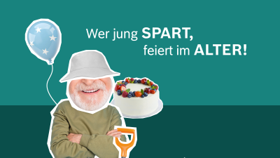 Mann mit Kuchen