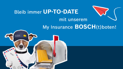 Hund mit Briefkasten