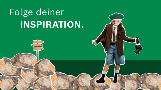 Frau auf Steinen