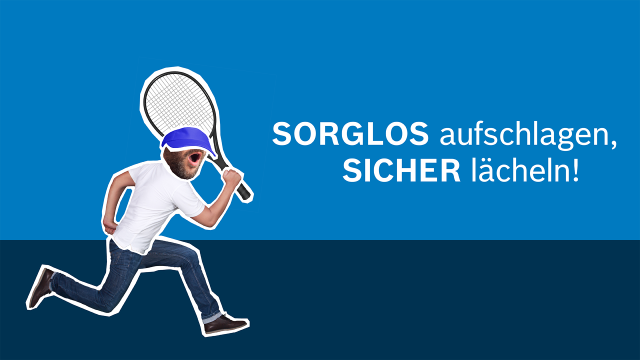 Mann mit Tennisschläger